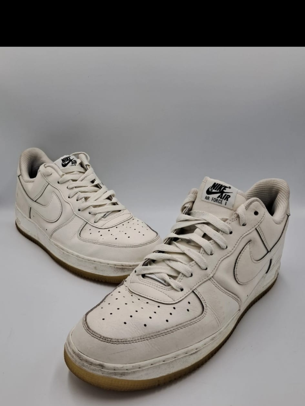 Nike White Textile Shoe Size Tag Detail